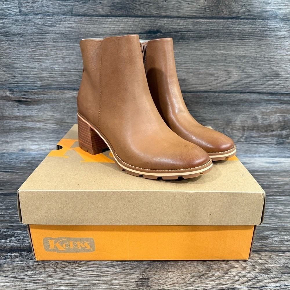 KORKS Chandler Heeled Bootie LIGHT TAN NEW SZ 9.5